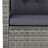 vidaXL 6-delige Loungeset met kussens poly rattan grijs