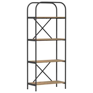 vidaXL Boekenkast 4-laags 60 x 30 x 146 cm Bewerkt hout Artisan Eiken