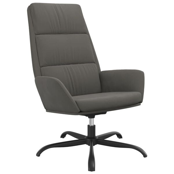 vidaXL Relaxstoel fluweel donkergrijs
