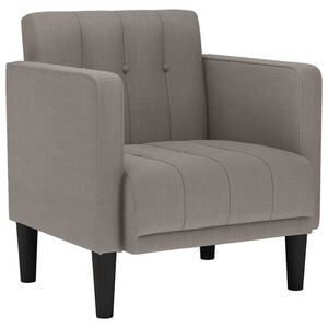 vidaXL Fauteuil met armleuningen Taupe 53 cm Stof