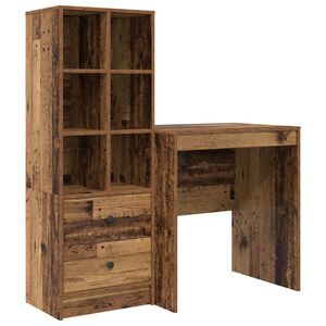 vidaXL Bureau Oudhout 115,5 x 50 x 127 cm 2 st