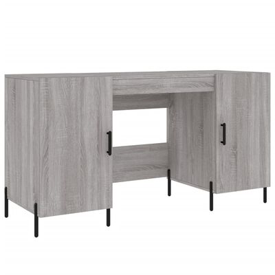 vidaXL Bureau 140x50x75 cm bewerkt hout grijs sonoma eikenkleurig