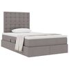 vidaXL Opslag bed met matras met matras Taupe 120 x 190 cm Stof