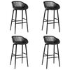 vidaXL Barstoelen 4 st zwart