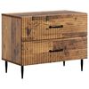 vidaXL Nachtkastje met lade Oud hout 62 x 34,5 x 47,5 cm Bewerkt hout
