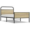 vidaXL Bedframe zonder matras bewerkt hout sonoma eikenkleur 100x190cm