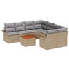 vidaXL Tuinbankenset 9 st Beige poly rattan