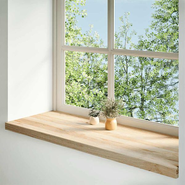 vidaXL Vensterbanken 2 st onbehandeld 110x40x2 cm massief eikenhout
