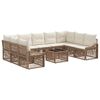 vidaXL Tuinbankenset 10 pcs Beige poly rattan