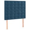 vidaXL Boxspring met matras en LED fluweel donkerblauw 80x200 cm