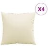 vidaXL Bankkussens 4 st 40x40 cm stof cr&egrave;mekleurig
