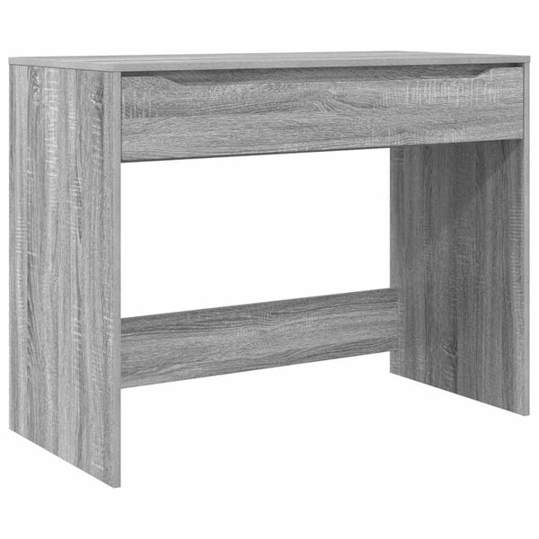 vidaXL Bureau met lade Grijs Sonoma 100 x 50 x 78 cm Bewerkt hout