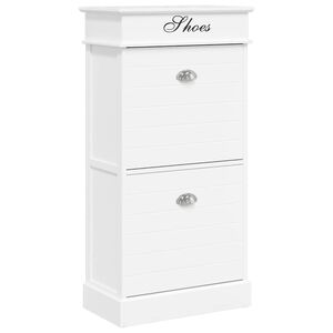 vidaXL Schoenenkast 50x28x98 cm paulowniahout wit