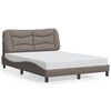vidaXL Bedframe met LED zonder matras "Hvar" 140x200 cm stof taupe