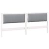 vidaXL Hoofdbord Anders Wit 200 cm Massief grenenhout