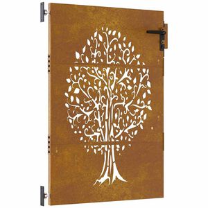 vidaXL Poort 85x125 cm boomontwerp cortenstaal