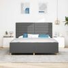 vidaXL Bedframe met hoofdeinde Donkergrijs 180 x 200 cm Stof
