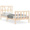 vidaXL Bedframe met hoofdbord massief hout
