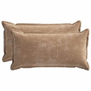 vidaXL Kussensloop 2 pcs HOUTEN Bruin 40 x 80 cm Chenille Stof