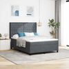 vidaXL Boxspringbed met matras Donkergrijs 140 x 200 cm Fluweel