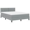 vidaXL Boxspring bed met matras Lichtgrijs 160 x 200 cm Stof