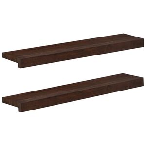 vidaXL Raamkozijnen 2 st Donkerbruin 70 x 15 x 2 cm Massief beukenhout