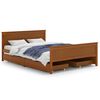 vidaXL Bedframe met 4 lades massief grenenhout honingbruin 140x200 cm