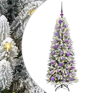 vidaXL Kunstkerstboom Wit 120 cm PVC en Plastic en Staal en PE