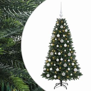 vidaXL Kunstkerstboom met Ballen 120 cm 150 LED's Warmwit