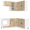 vidaXL Keukenblok PORTO 8 st Sonoma Eiken Bewerkt hout