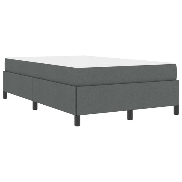 vidaXL Boxspringbed Donkergrijs 120 x 200 cm Stof