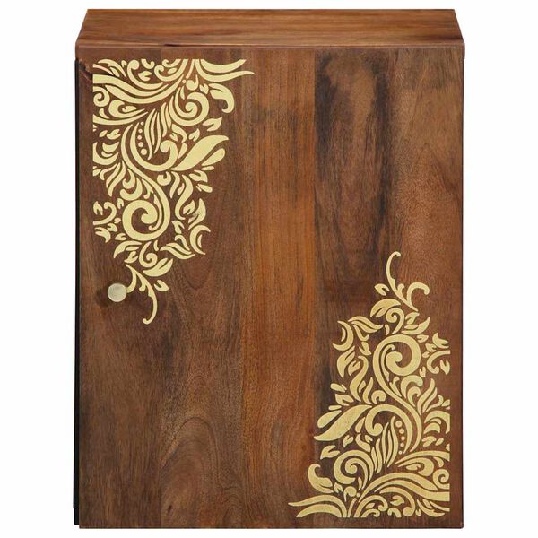 vidaXL Wandkast Honingbruin 38 x 33 x 48 cm Massief Mango Hout