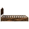 vidaXL Opslag bed met lade Gerookt eiken 160 x 200 cm Bewerkt hout