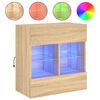 vidaXL Tv-wandmeubel met LED-verlichting 58,5x30x60,5 cm sonoma eiken