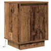 vidaXL Nachtkastjes met led-verlichting 2 st 38x34x50 cm oud hout