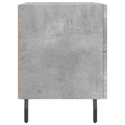 vidaXL Nachtkastje 40x35x47,5 cm bewerkt hout betongrijs