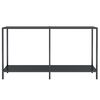 vidaXL Wandtafel 140x35x75,5 cm gehard glas zwart