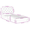 vidaXL Bedframe met LED zonder matras fluweel zwart 90x190 cm