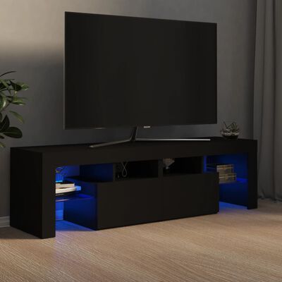 vidaXL Tv-meubel met LED-verlichting 140x36,5x40 cm zwart