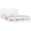 vidaXL Bedframe zonder matras massief grenenhout wit 140x200 cm