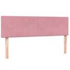 vidaXL Boxspring met matras fluweel roze 140x220 cm
