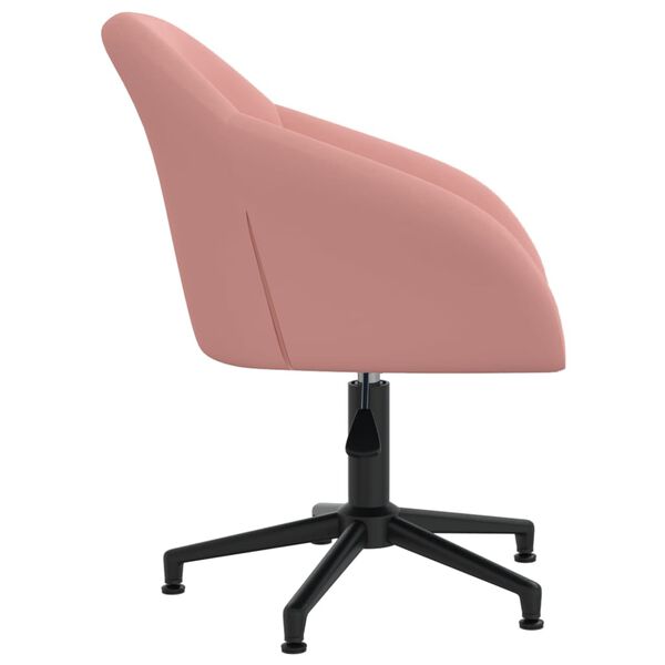 vidaXL Eetkamerstoelen draaibaar 4 st fluweel roze