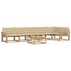 vidaXL Buiten bankenset 7 st Wit en Beige