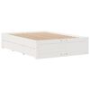 vidaXL Bed met boekenkast zonder matras grenenhout wit 140x190 cm