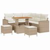 vidaXL Tuinbankenset 9 st 6-Aantal zitplaatsen Beige en Cr&egrave;me