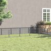 vidaXL Hondenkennel 14 m&sup2; staal zilverkleurig