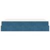 vidaXL Bedframe met matras met matras 2 pcs Blauw Fluweel