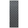 vidaXL Vloerkleedloper LESAKA Zwart en wit 100 x 300 cm Diamantvelours