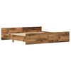 vidaXL Bedframe met hoofdeinde Oud Hout 203 x 203 x 50 cm Bewerkt hout