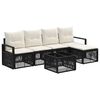vidaXL Tuinbankenset 6 st Zwart poly rattan